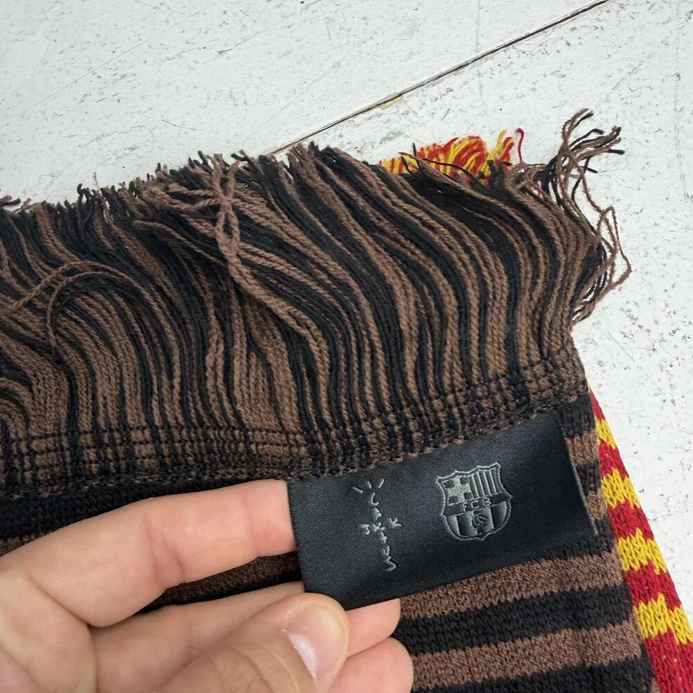 FC Barcelona Scarf Mens One Size Multi Color Soccer CJ X FCB Travis Scott